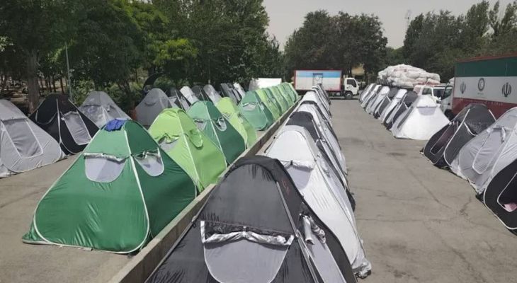 خدمت‌رسانی هلال‌احمر همدان در تشییع رهبر شهید