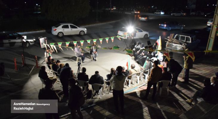 موکب سواد رسانه‌ای نسرا در تجمعات شبانه همدان