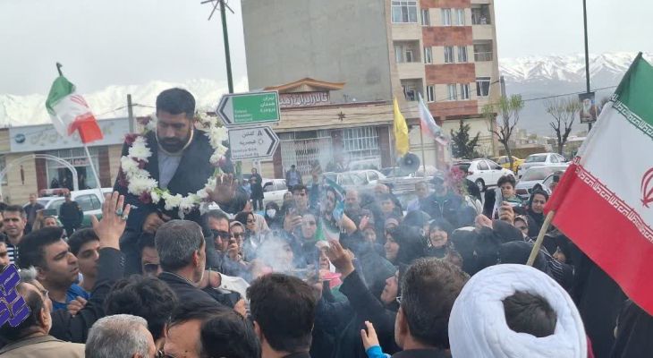 استقبال از جانبازان سرافراز ناو دنا در نهاوند