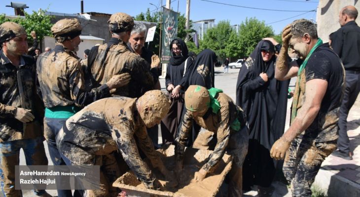 گل‌مالی دمق؛ جلوه عشق در ماتم عاشورا