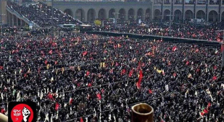 وداع جانسوز با پیکر رهبر شهید
